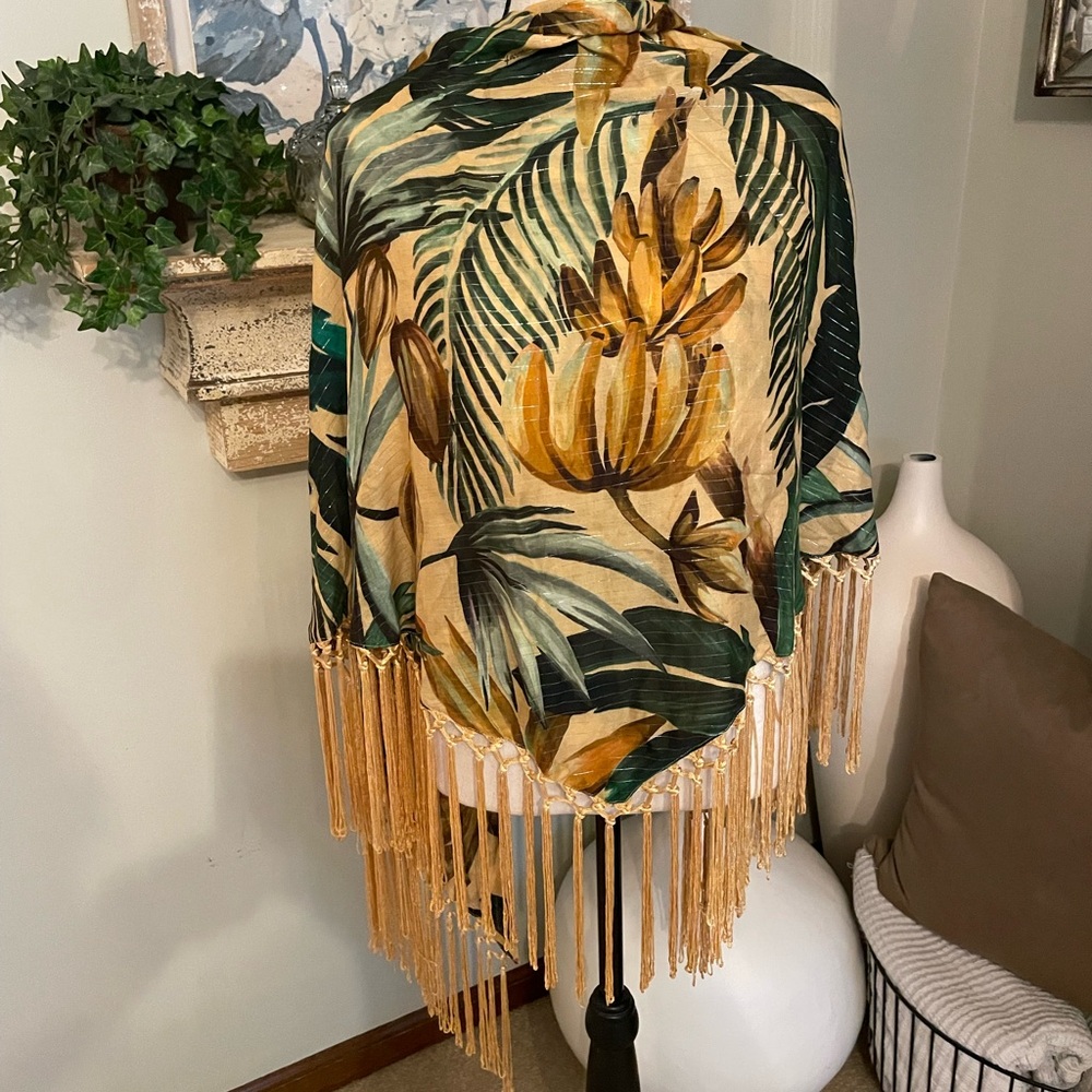 Farm Rio Tropical Fringe Sarong Wrap - Picture 4 of 5